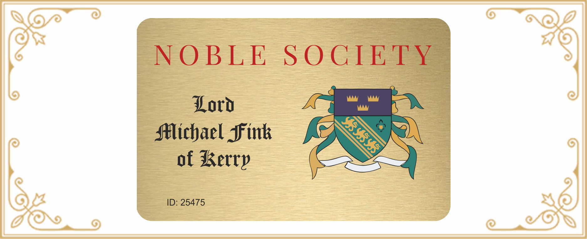 Lord Of Kerry Noble Society Services